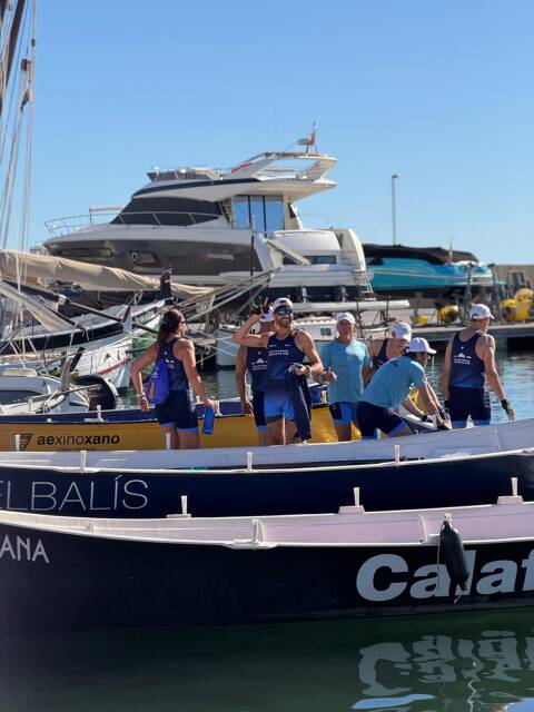 Primera regata oficial del equipo veterano masculino de llagut del Club de Vela Blanes. - 2