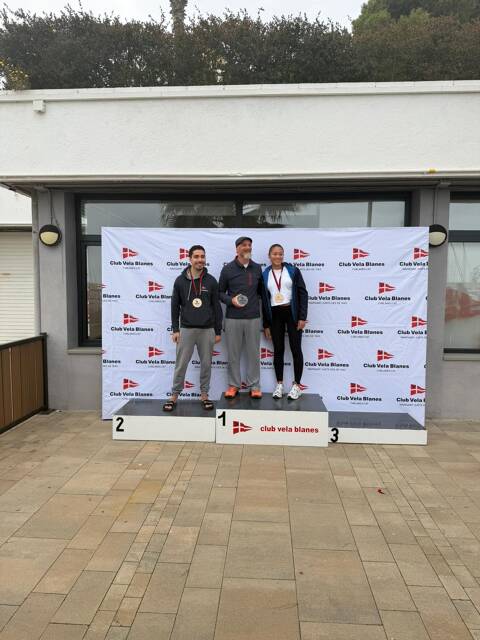 Albert Isanta, segon, i Judith Manzano, primera femenina a la classe Windsurfer.